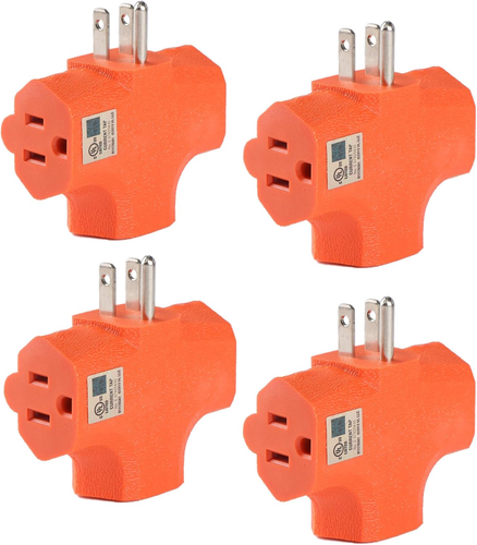 3 Way Plug Adapter - UL Listed - Outdoor Outlet Splitter 3 Prong - Electrical Ou