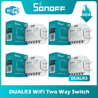 SONOFF DUAL R3 Smart WiFi Switch 2 Way Control DIY Switch Power Metering 2 Gang