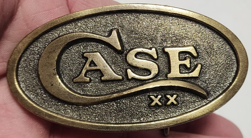 Vintage Etui Besteck Kinfe Gürtelschnalle massiv Messing The Great American Buckle Co