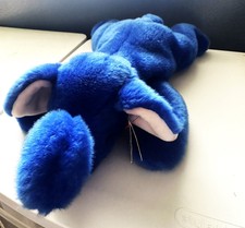 TY BEANIE BUDDY - LARGE - PEANUT - ROYAL BLUE ELEPHANT