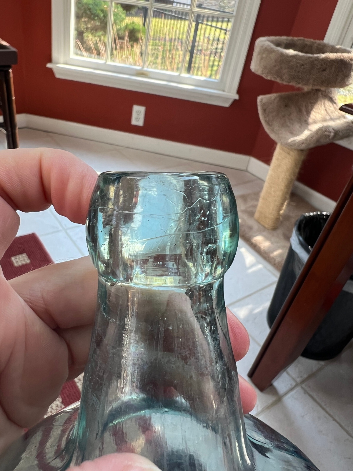 Indian in Headdress Cold Indian Spring Water Co. Five Pint Blob Top