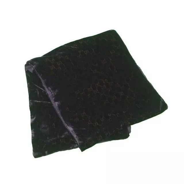 Silencieux velours Gucci occasion motif GG noir/marron accessoire mode