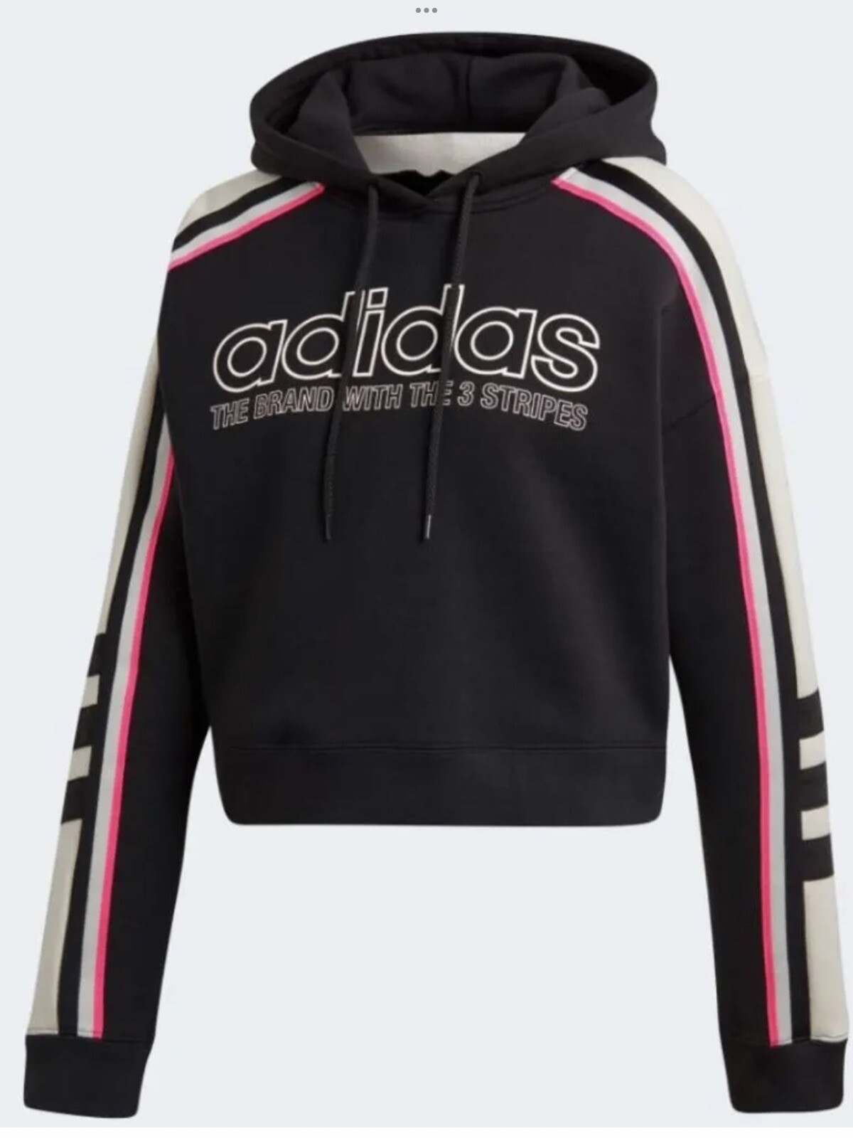 Adidas Originals Women’s Trefoil Racing Hoodie Cropped Retro Track Size S  thumbnail 7