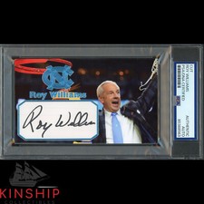 Roy Williams signed Cut 3x5 Custom Card PSA DNA Slab UNC Basketball Auto C4195