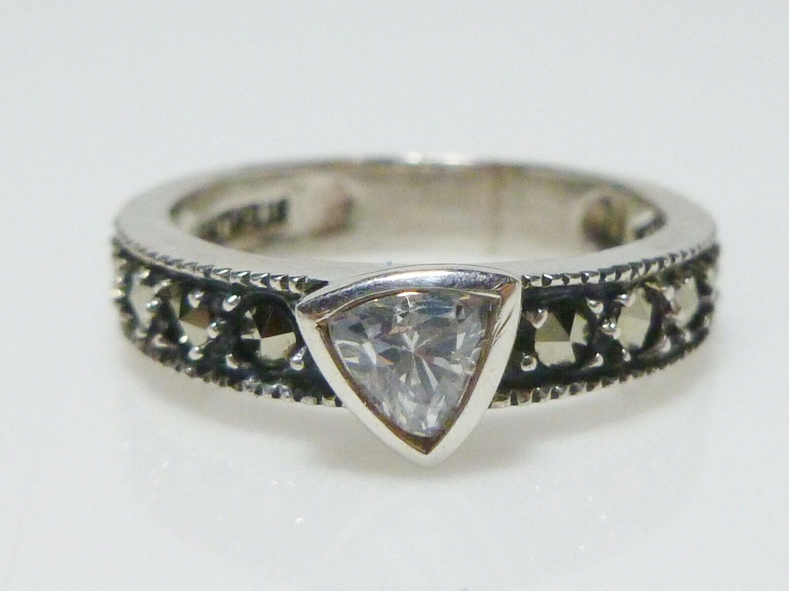 JUDITH JACK STERLING SILVER STACKABLE CRYSTAL MAR… - image 1