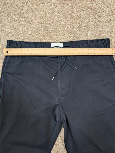 L'Estrange London The 24 Pantalone Pantalone Pantalone Coulisse Uomo Taglia XL Blu Navy - Foto 6 di 15