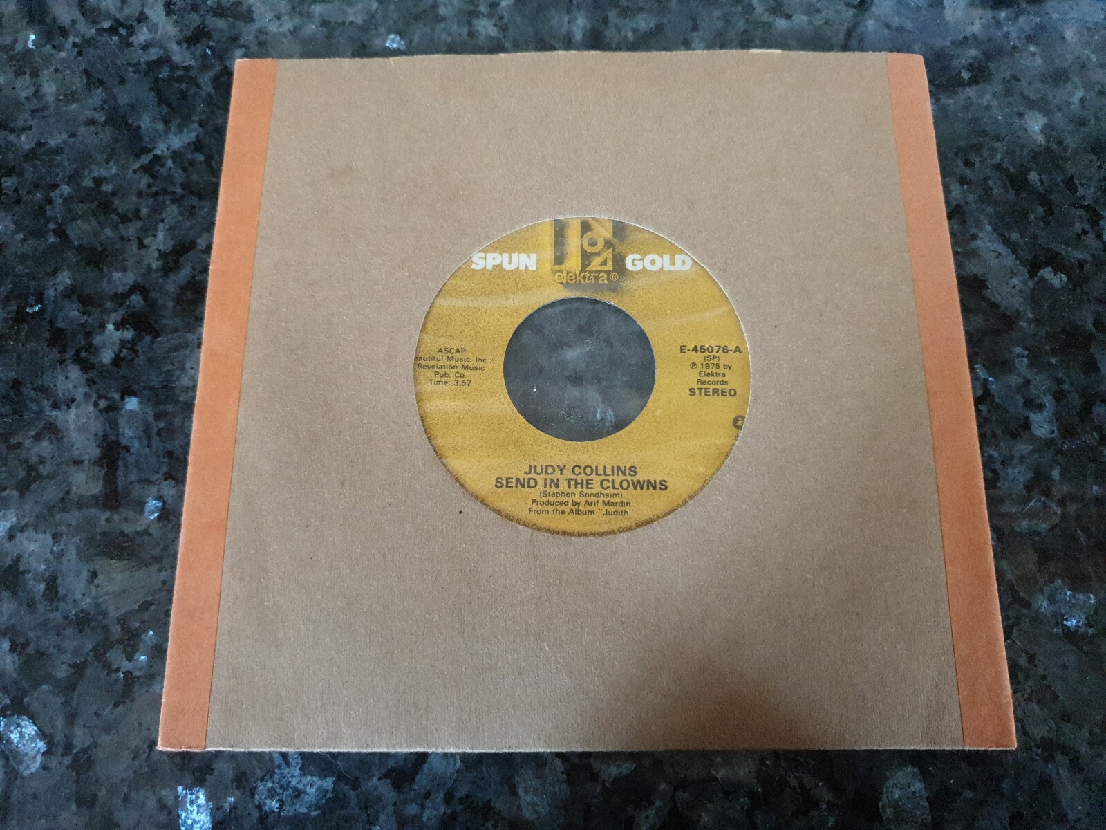 Judy Collins Send In The Clowns / Angel, Spread Your Wings (Elektra