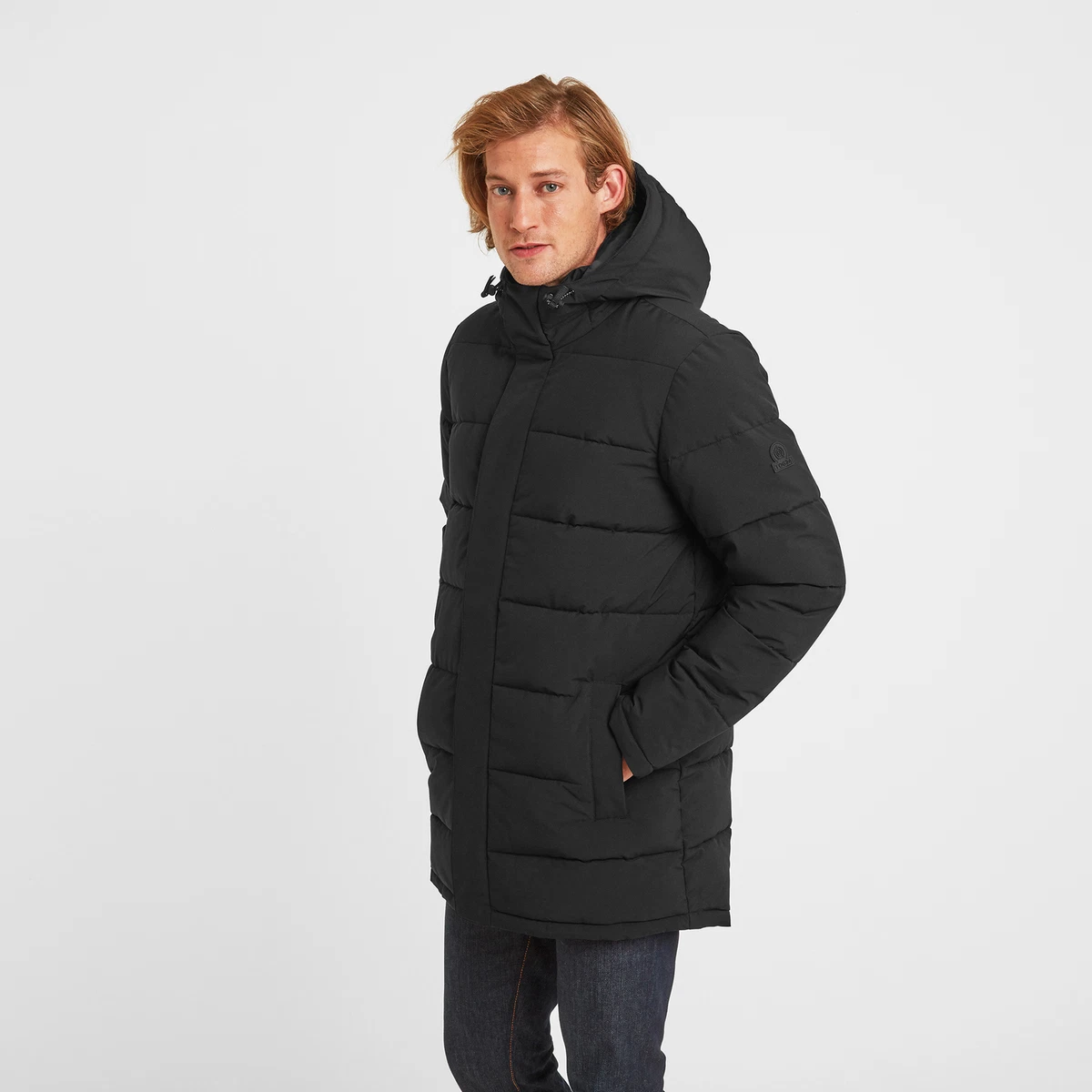 TOG24 Watson Mens Long Insulated Winter Jacket Thermal Hooded