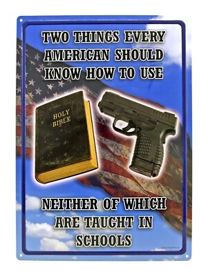 ''Every American Should Know How to Use'' - Tin Sign Size 16.88'' x 12.13''
