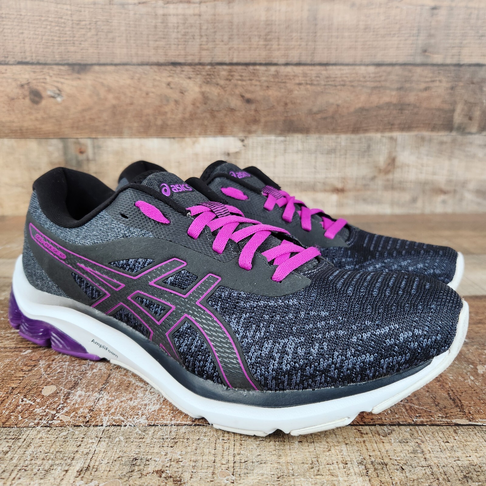 Asics Gel-Pulse 12 Women's Size 11 Black Purple Running Athletic