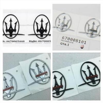 2pcs fit for Masera Quattroporte Levante Side Logo Emblem Badge Side emblem