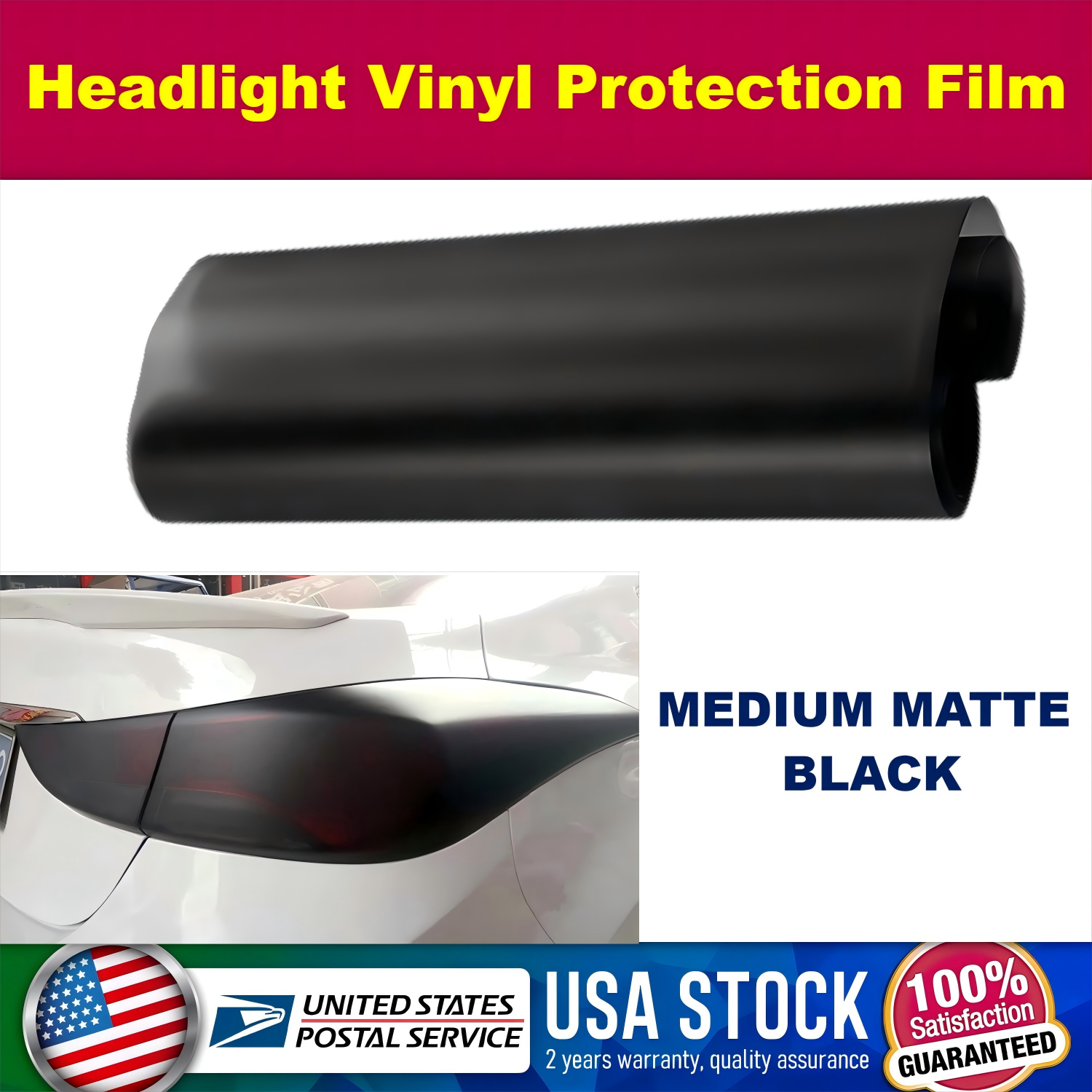 Headlight Taillight Fog Lamp Tint Protector Film Vinyl Wrap Sticker Decal