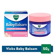 2 X Vicks Baby Balsam Moisturizing Soothing Baby Care 50g