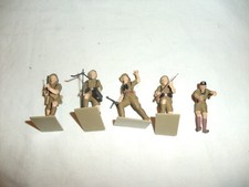 Konvolut 5 Soldaten Elastolin? Wehrmacht 2.Weltkrieg Diorama Handbemalt