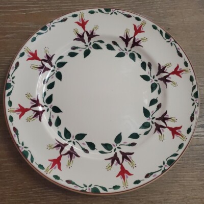 Nicholas Mosse Pottery Serving Dinner Plate Fuchsia Pattern 10 3/4