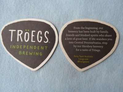 Bier Sammlerstück Untersetzer ~ Troegs Gär Co Geschichte ~ Hershey, Pennsylvania