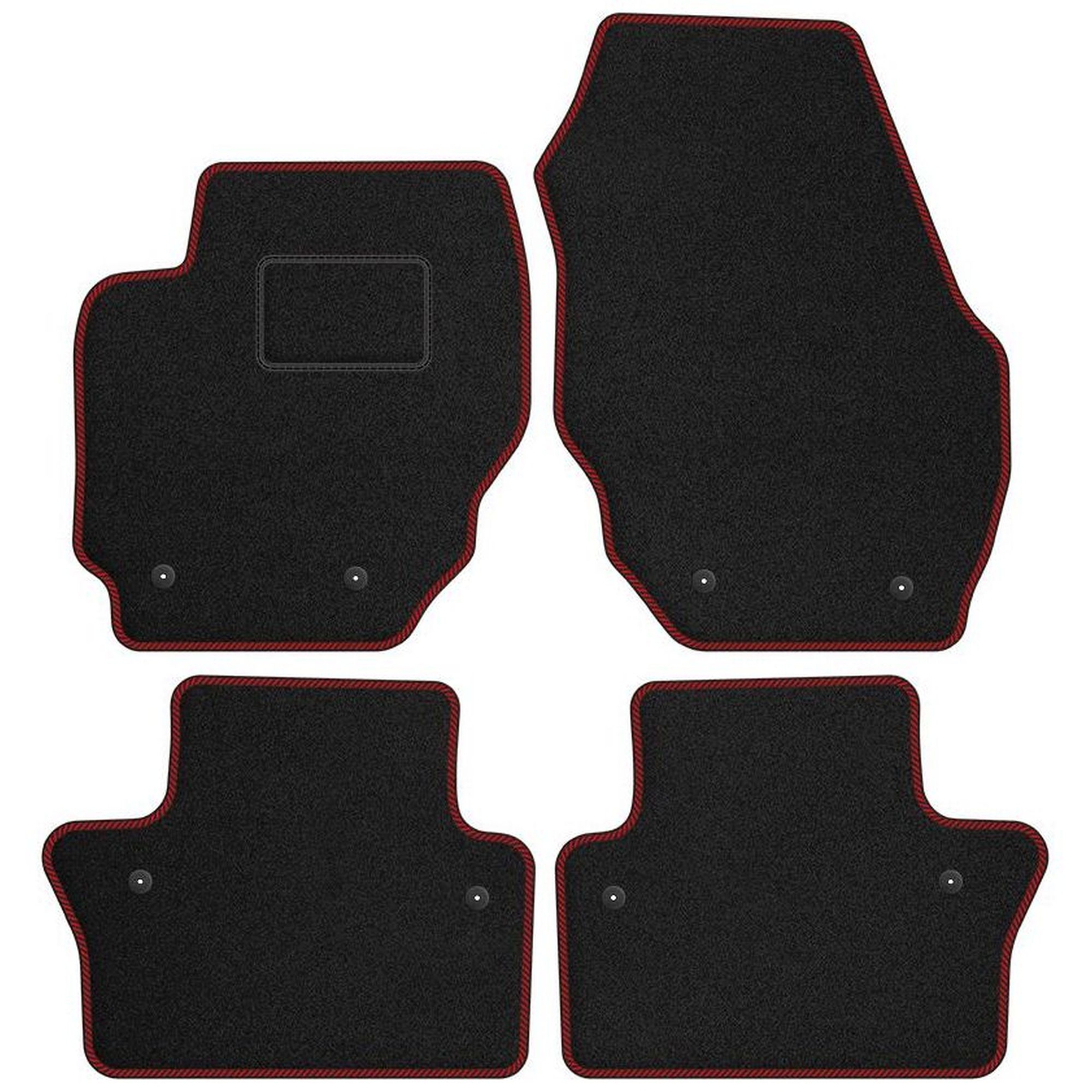 Tapis de sol voiture pour Volvo S80 II protégeant la moquette d'origine style rouge