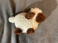 Vintage RUSS BERRIE 7" LAMMY Plush Cream and Brown Sheep Lamb W/Tush Tag 130