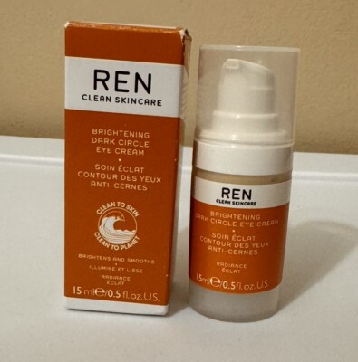 Ren Clean Skincare Brightening Dark Circle Eye Cream 0.5 fl. oz. Full Size New