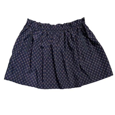 Mango Casual A-line Mini Skirt Pockets Navy Geometric Print Size Large