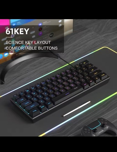 MageGee TS91 60% Wired Keyboard RGB Backlight - Picture 3 of 4