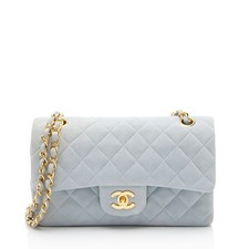 Chanel Vintage Suede Classic Small Double Flap Bag