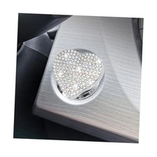 Bling Heart Shaped Car Push Start Button Cover, Crystal Rhinestone Multicolored