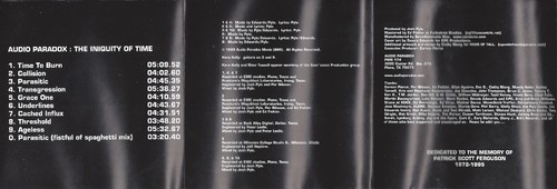 AUDIO PARADOX The Iniquity Of Time (CD, 1999, Audio Paradox Music) - Imagen 4 de 5