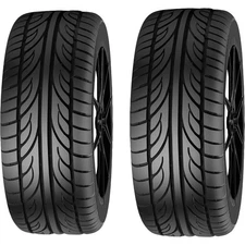 (QTY 2) 215/65R15 Forceum Hena 100H SL Black Wall Tires