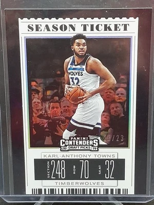 2019-20 Panini Contenders Draft Picks Karl Anthony Towns CRACKED ICE Limited /23 - Bild 1 von 4