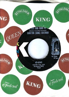 CARLTON (KING) COLMAN- ''THE BOO BOO SONG PT 1''/''ROCK GOSPEL MASH''- KING- VG++