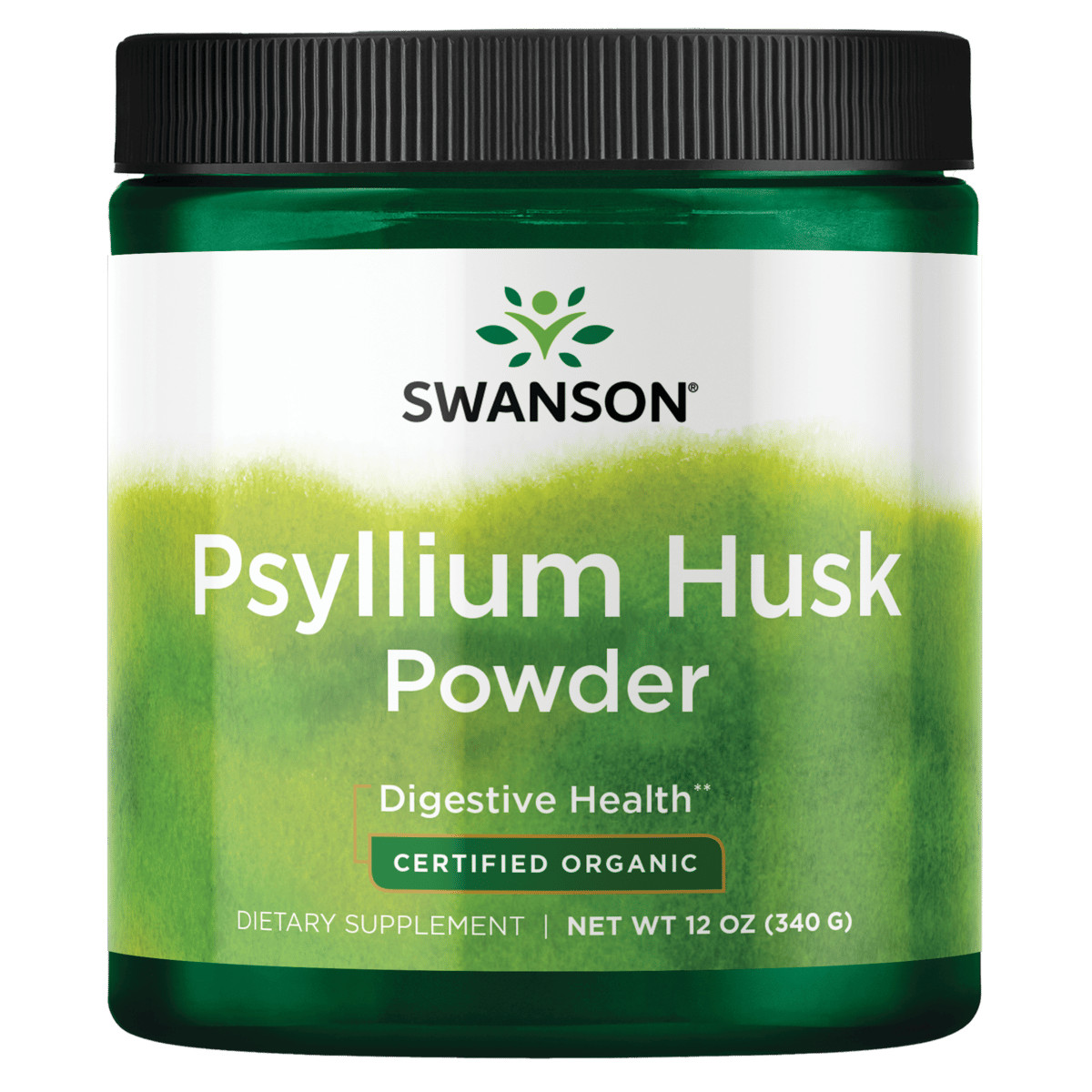 Swanson Psyllium Husk Powder - Сертифицированный органический порошок 12 унций