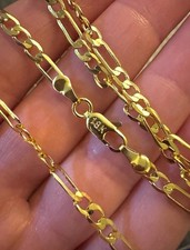18k Marked Gold Filled Figaro Necklace Chain Link 22 Inch Yellow Gold Jewelry