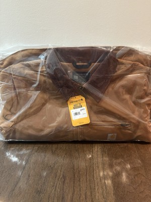 Carhartt Detroit Duck Jacket Rugged Flex Brown Mens Size Large 0J3828-M NWT