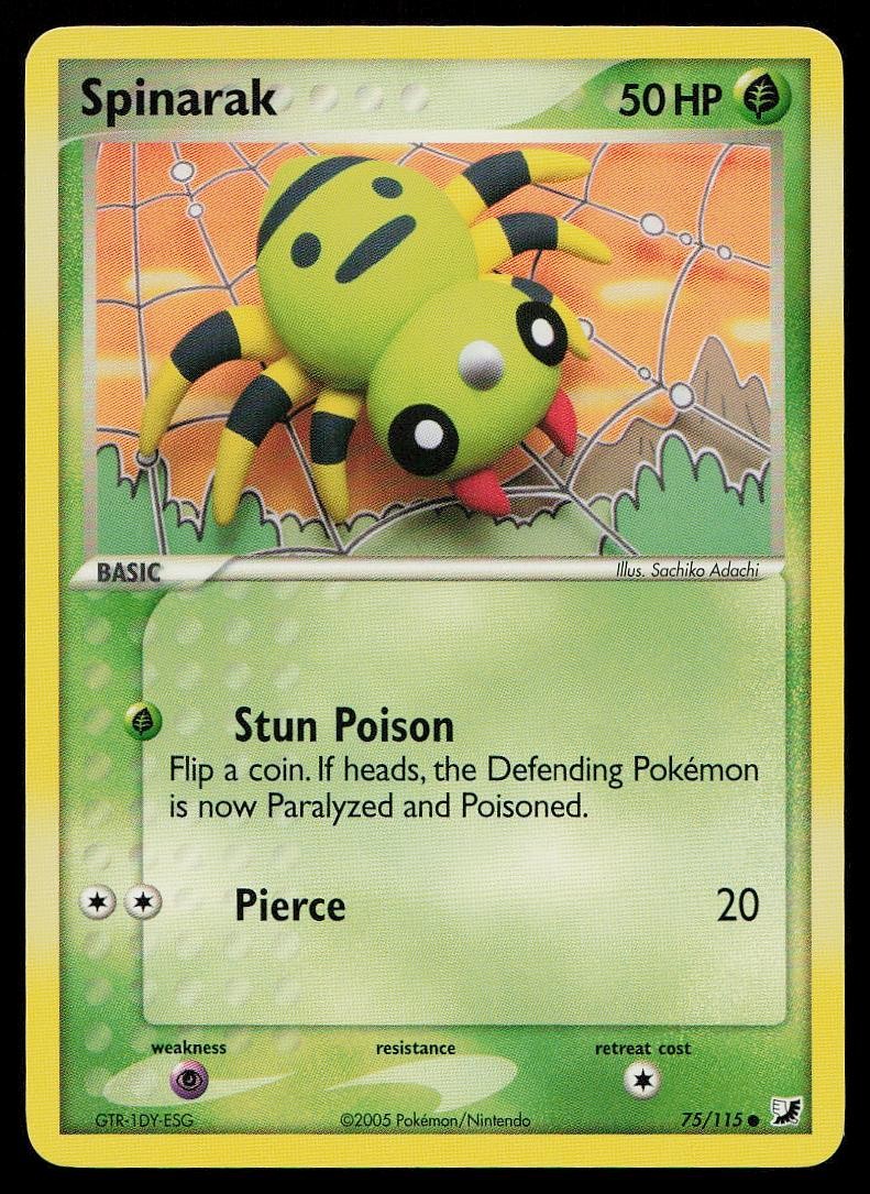 Spinarak 75/115 Common Unseen Forces Pokemon Near Mint