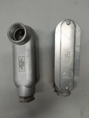 Killark OLB-4 with OL-450 Covers Lot of 2 Used Good Condition See Photos