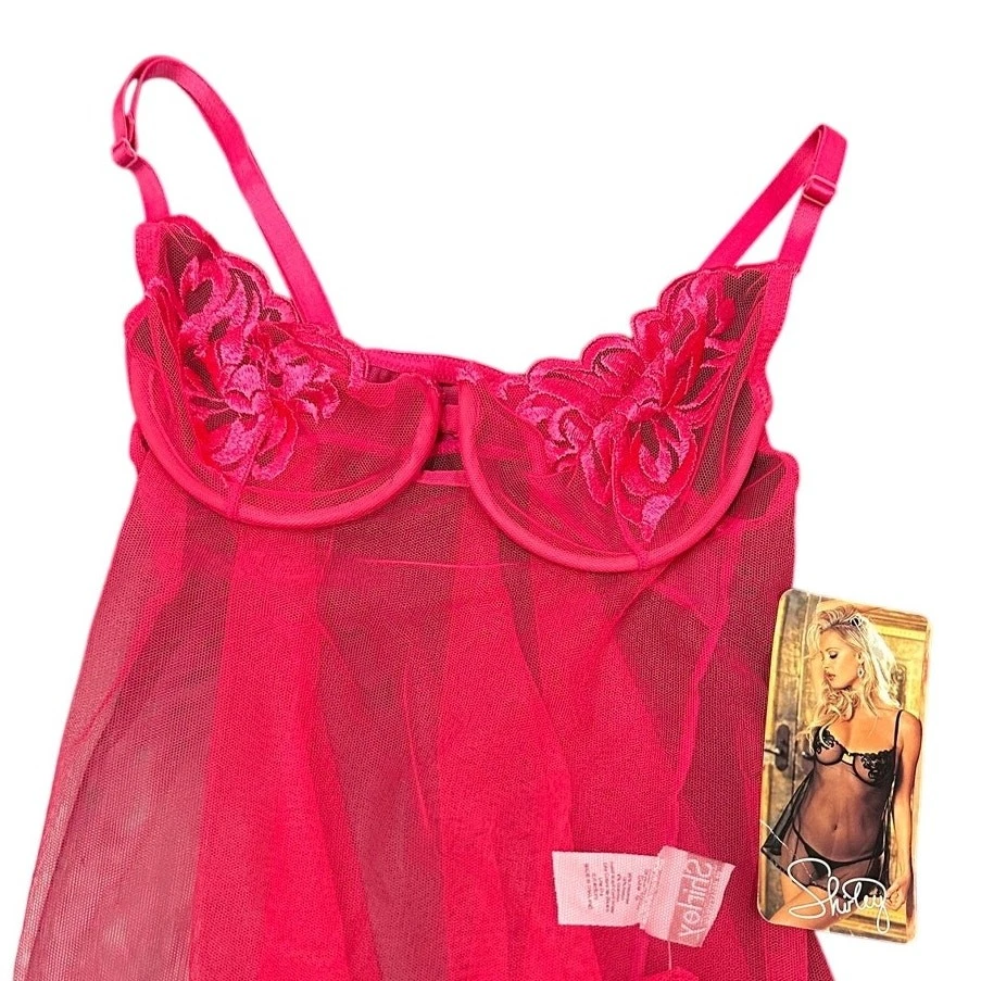 Vestido Shirley Of Hollywood Bebé Muñeca Rosa Transparente Sin Mangas, Talla Pequeña Foto 2 de 4