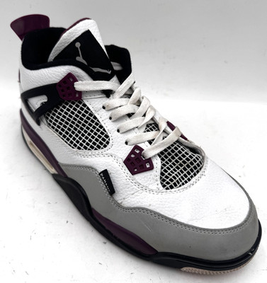Air Jordan 4 Retro x Paris Saint-Germain Mens Sneakers 12 White Shoes CZ5624-100