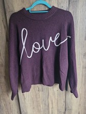 George ASDA Ladies Burgundy  Knitted Jumper Size Medium