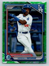 Kendall George 2024 Bowman #BCP-58 Chrome Prospects Lunar Glow Refractors