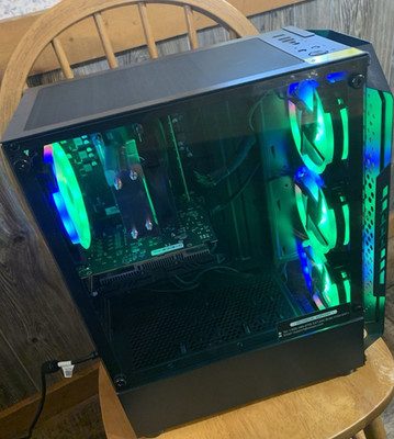 STG Aubron Gaming PC Intel i7 16GB RAM 1TB SSD RTX 5500 RGB Lighting Used