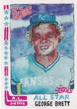 GEORGE BRETT /99 TOPPS SHOEBOX TREASURES BY ANDY FRIEDMAN STAMP ROYALS #61 2025