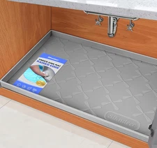 22" X 19" under Sink Mat Waterproof, Silicone Mat Kitchen Drawer Shelf and Cabin