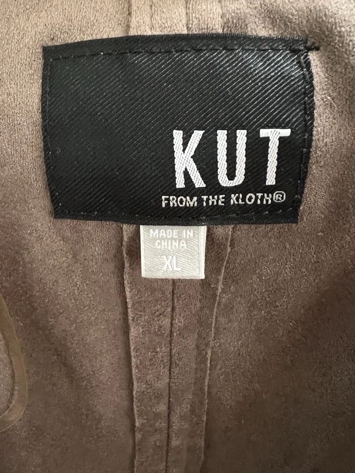 Chaqueta de gamuza sintética KUT From The Kloth para mujer talla XL cremallera completa suave fluida Foto 4 de 4