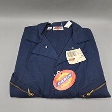Vintage NWT Dickies Long Sleeve Coveralls Carpenter Navy Workwear Sz 46S Scotch