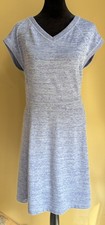 Women’s Dress TALBOTS size MEDIUM Heather blue Sleeveless Stretch Knit EUC