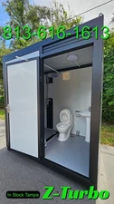 New  Economical Steel Frame Semi-permanent Portable Shower Toilet Combo Bathroom