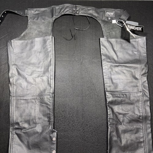 Vintage Pro Raider Leather Chaps NWTs. Black XXL. - Bild 1 von 24