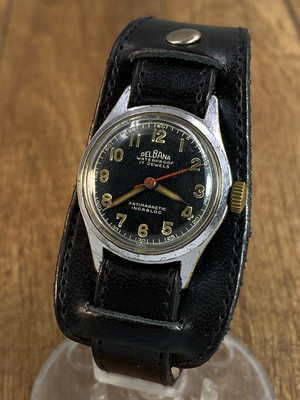 Delbana Military 1940s  vintage Swiss mens watch