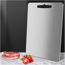 Edelstahl Schneidebrett Küche Aufhängbar leicht zu reinigen Fleisch Obst 29x20cm